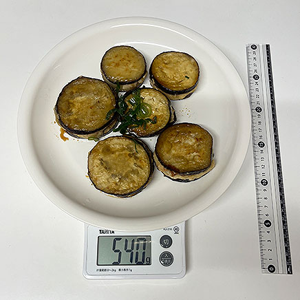 大皿1皿分の米茄子とひき肉のはさみ焼き 540g