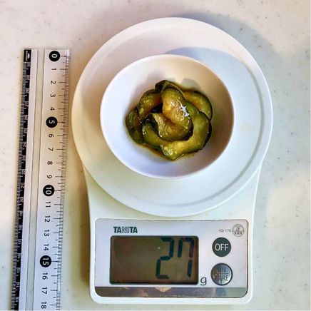 豆皿1皿分のなすのからし漬け 27g