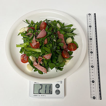 中皿(大)1皿分のクレソンとベーコンのサラダ 104g