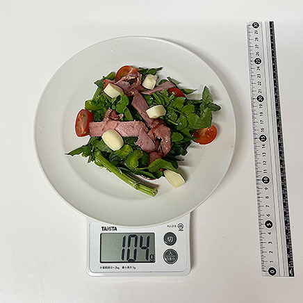 中皿(小)1皿分のクレソンとベーコンのサラダ 55g