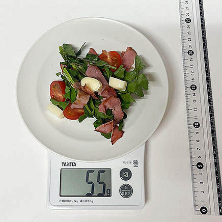 大皿1皿分のクレソンとベーコンのサラダ 211g