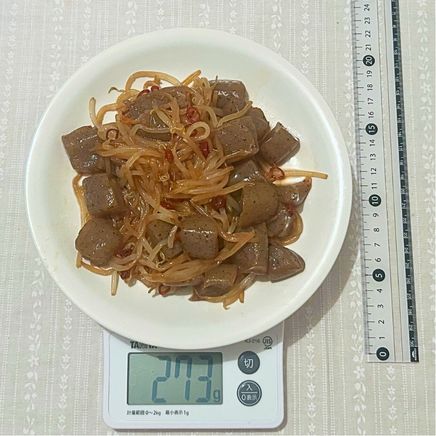 大皿1杯分のもやしとこんにゃくの炒め物 273g