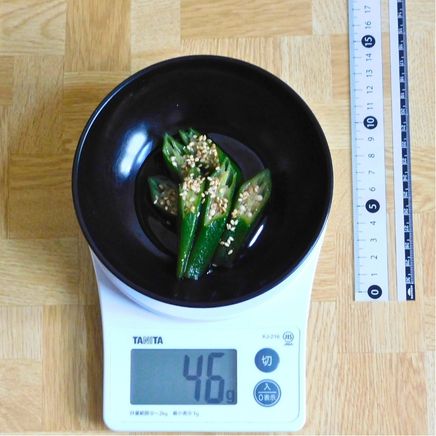 深皿(小)1杯分のオクラの煮物 46g