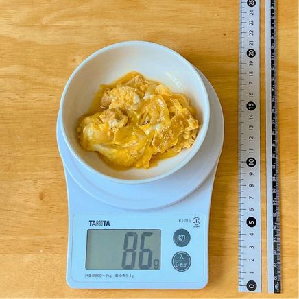 深皿(小)1皿分の玉ねぎの卵とじ 86g