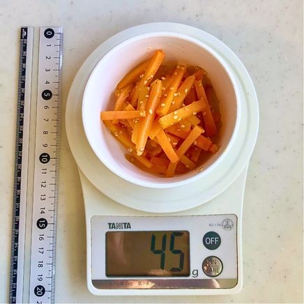 深皿(小)1杯分の人参ソテー 45g