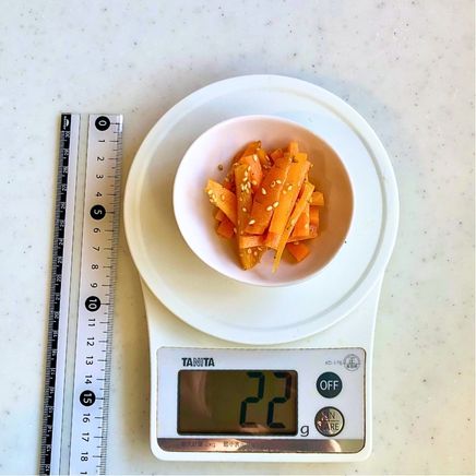 豆皿1杯分の人参ソテー 22g