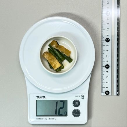 小鉢1杯分のいんげんと油揚げの煮物