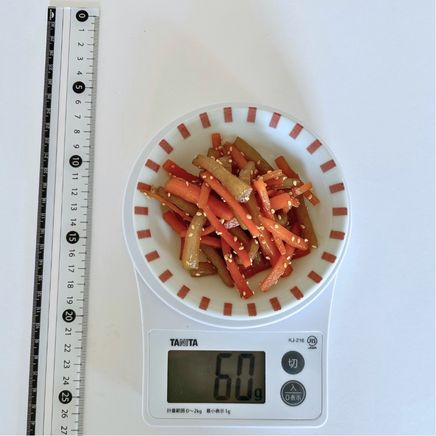 小皿1杯分のこんにゃくのきんぴら