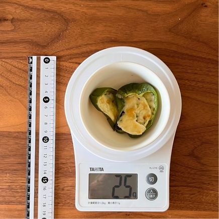 小皿1皿分のピーマンのチーズ焼き