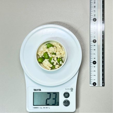 小鉢1杯分の枝豆の豆腐和え