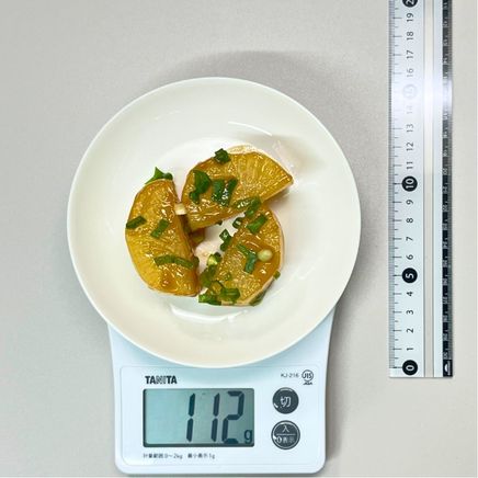 大根3切れ分の大根の味噌煮