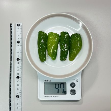 2個分のピーマンの素揚げ