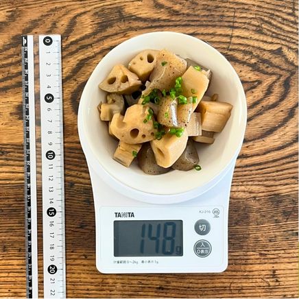 2人前の蓮根とこんにゃくの煮物