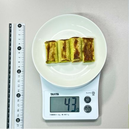 長ネギ20cm分1人前のねぎのホイル焼き