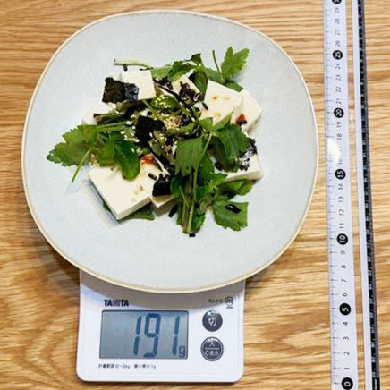 中皿1皿一人前のみつばサラダ