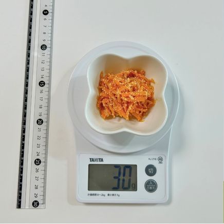 小鉢1杯分30gのにんじん明太子