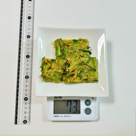 3切れ分の小ねぎのチヂミ