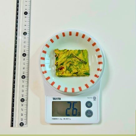 1切れ分の小ねぎのチヂミ