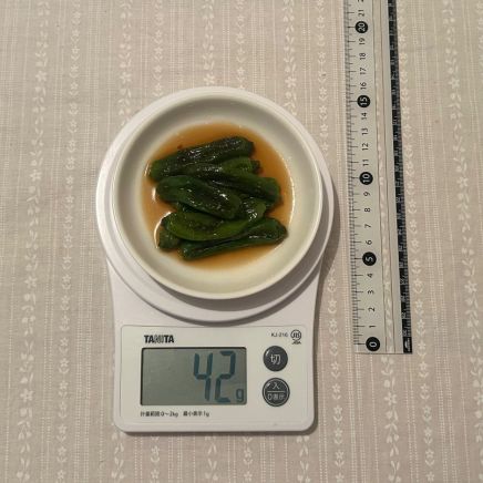 中皿1皿分のししとうのおひたし