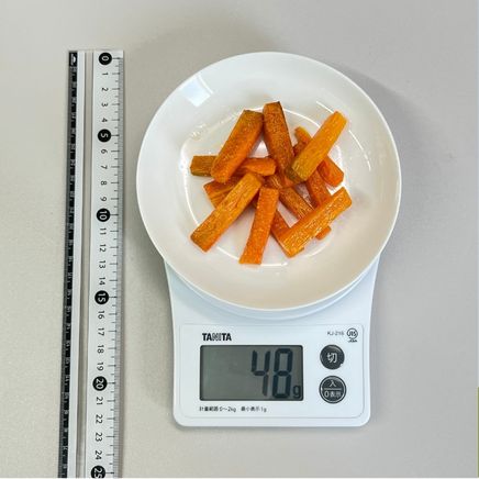 中皿・一人前のにんじんの素揚げ