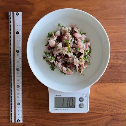 2人前のあじのたたき