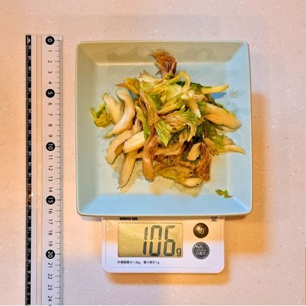 角皿(中)・一皿分のセロリのキムチ