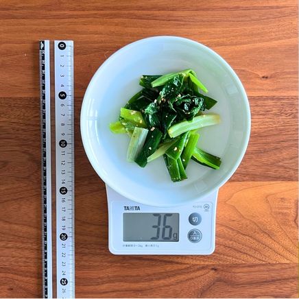 小皿一皿分のわけぎのナルム