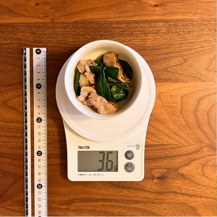 小鉢1杯分のわけぎの炒め物