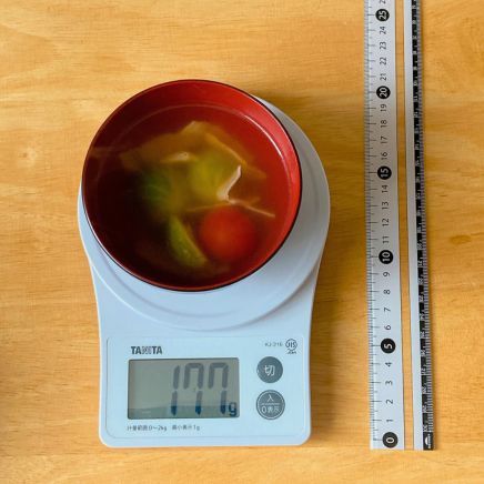 汁椀1杯分の芽キャベツスープ