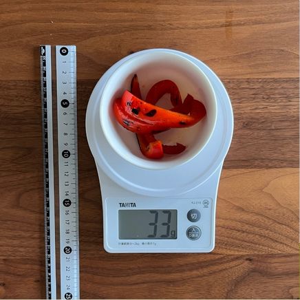 小鉢1杯分の赤ピーマンのマリネ