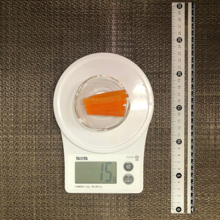 おつまみ皿一杯15gのにんじんのピクルス