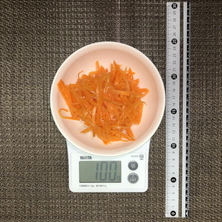 100gのにんじんラペ