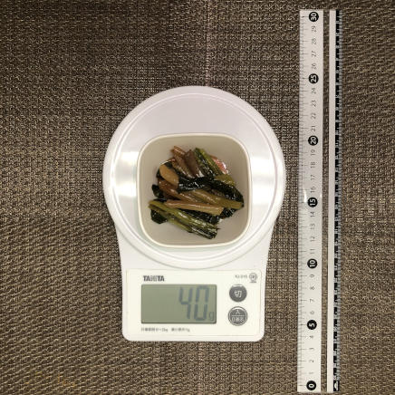 小鉢1杯・2人前40gの行者にんにくの醤油漬け