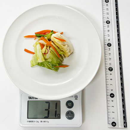 小皿1皿分のグリーンボールの浅漬け