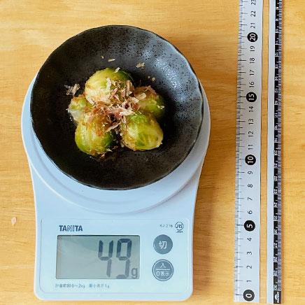 小皿1皿分・1人前の芽キャベツのおひたし