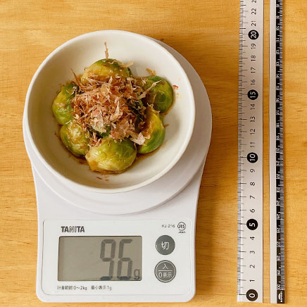 小鉢1個分の芽キャベツのおひたし