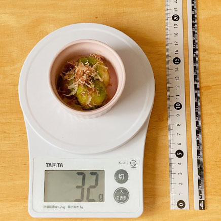 ココット（小）1個分の芽キャベツのおひたし