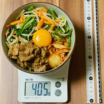 丼1杯分の玄米ビビンバ