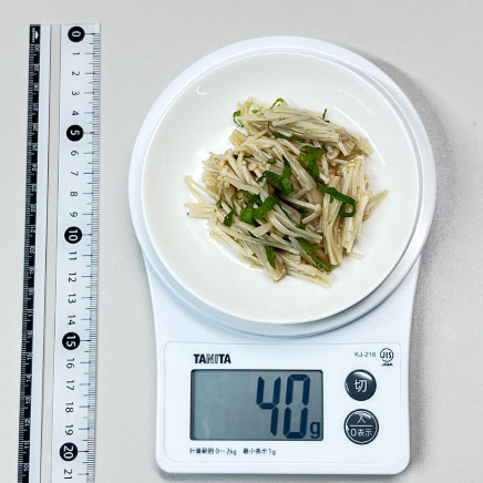 小皿1皿分のえのきのポン酢和え