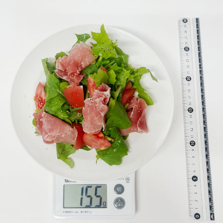 大皿1皿・1人前のルッコラサラダ