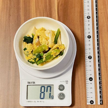 小鉢1杯分の豆腐の卵とじ