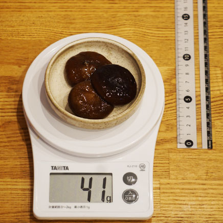 椎茸3個分・1人前の生しいたけの含め煮