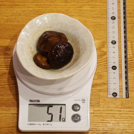 小鉢1杯分の生しいたけの含め煮