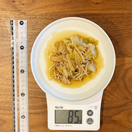 小皿1皿分の白菜とえのきの煮浸し