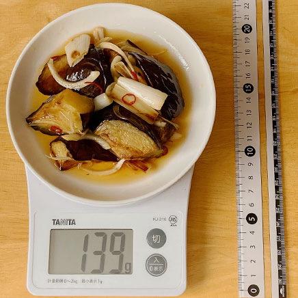 中皿1皿・1人前の米茄子の南蛮漬け