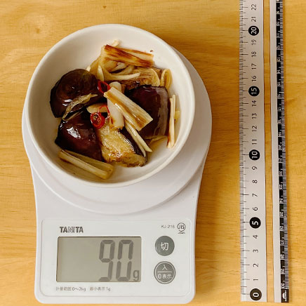 小鉢1杯分の米茄子の南蛮漬け