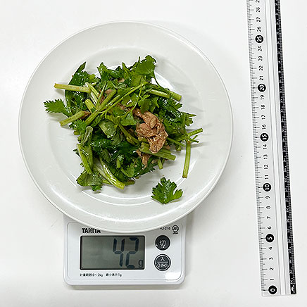 小皿1皿分のパクチーサラダ