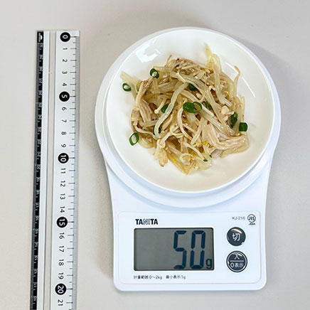 中皿1杯分のもやしとえのきのナムル