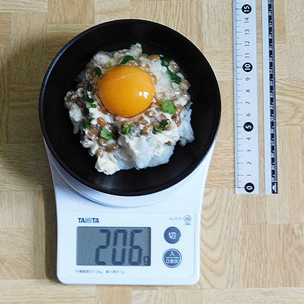 丼（小）の納豆豆腐卵丼