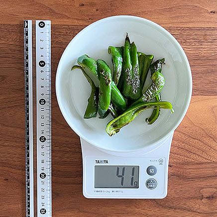 中皿1皿分のピーマンのソテー